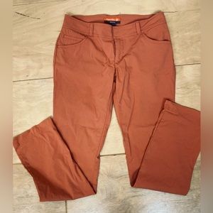 Merrell women’s hiking pants, size 4, persimmon colored
